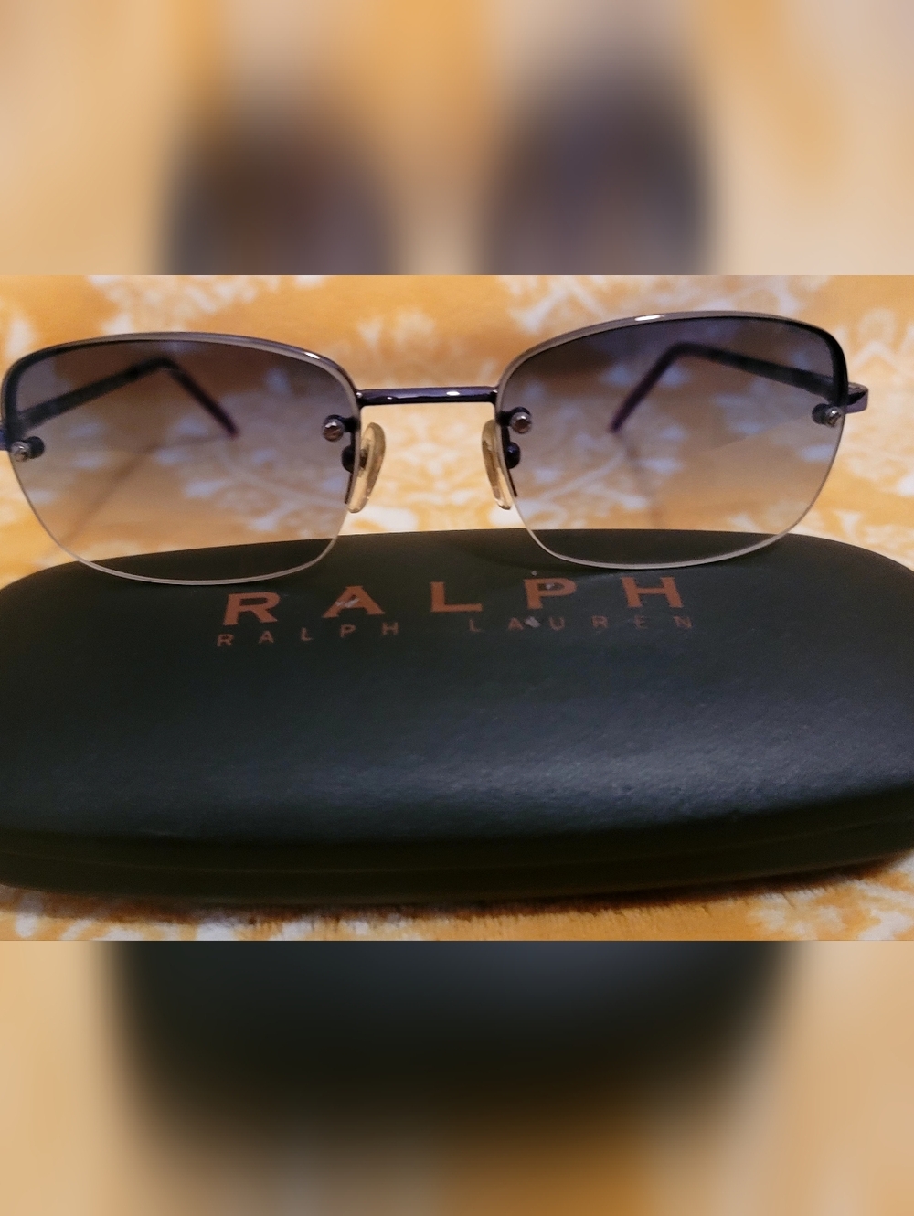 SOLD!!! Ralph Lauren VTG Sunglasses Rectangle 973/S 52-18-135 Purple Gradien
